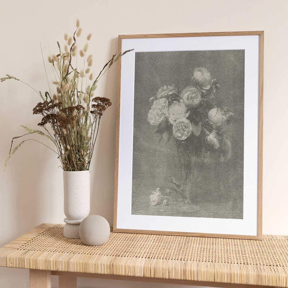 Bouquet of Roses - Art Print by Henri Fantin Latour