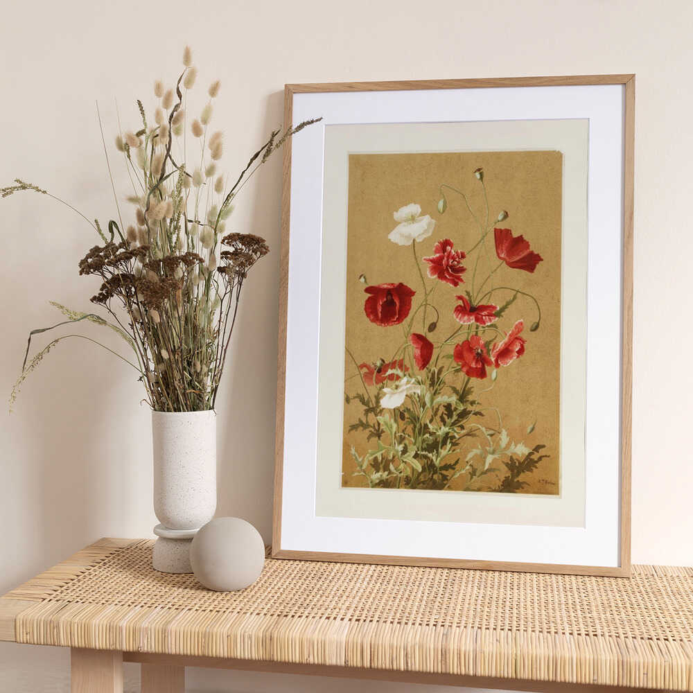 Poppies No. 3 By Ellen Thayer Fisher - Art Print by Ellen Thayer Fisher