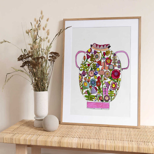 Flower Vase - Art Print by Sharon Nullmeyer