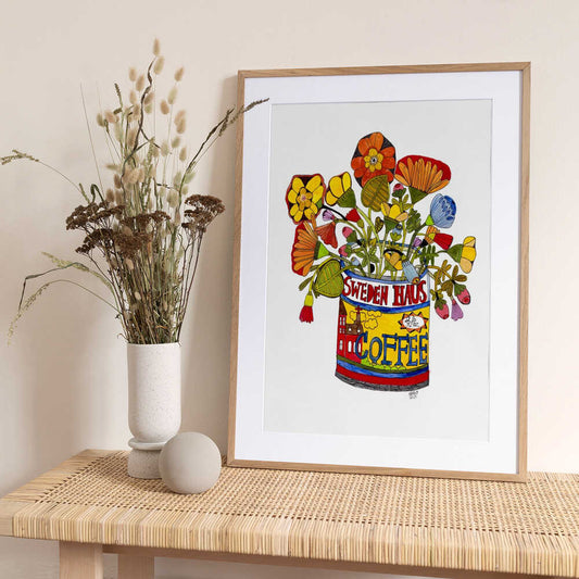 Sweden house coffee - Art Print by Sharon Nullmeyer