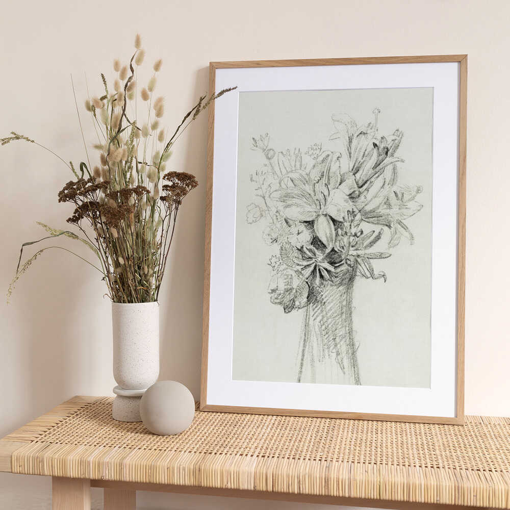 Flowers In a Vase - Art Print by Jean Bernard
