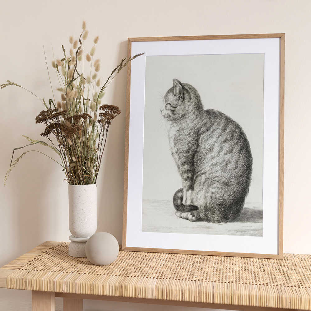 Sitting Cat (1815) - Art Print by Jean Bernard