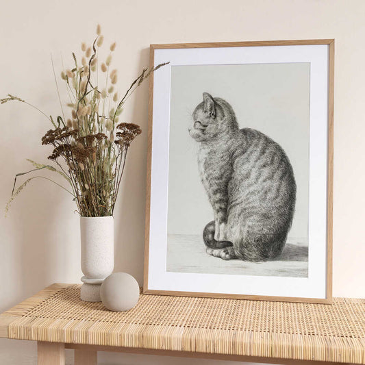 Sitting Cat (1815) - Art Print by Jean Bernard