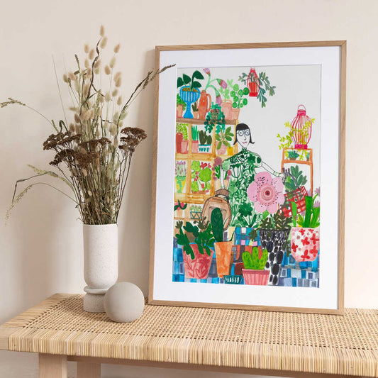 Plant Lady - Art Print by Sharon Nullmeyer