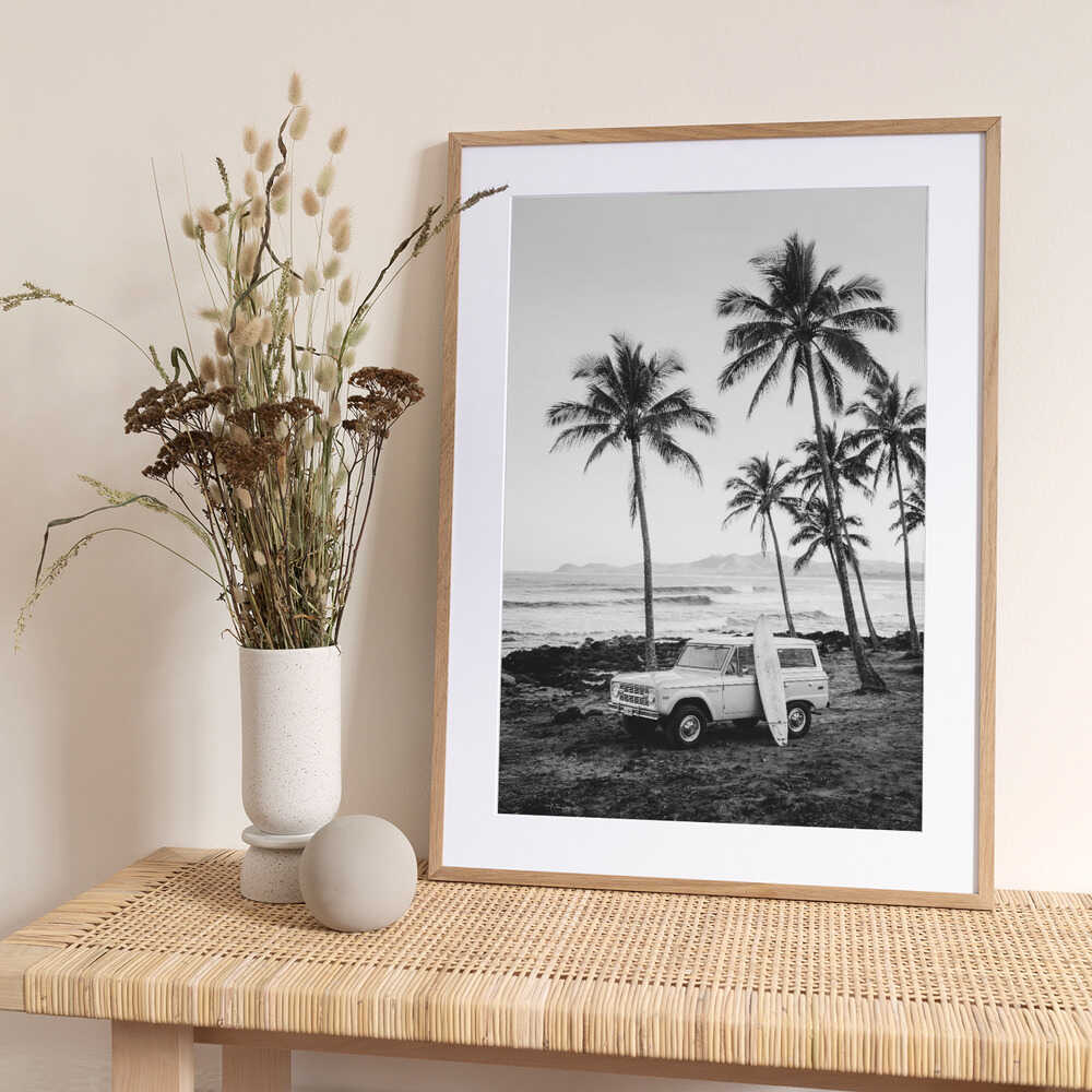 At the Beachbw - Art Print by Kathrin Pienaar