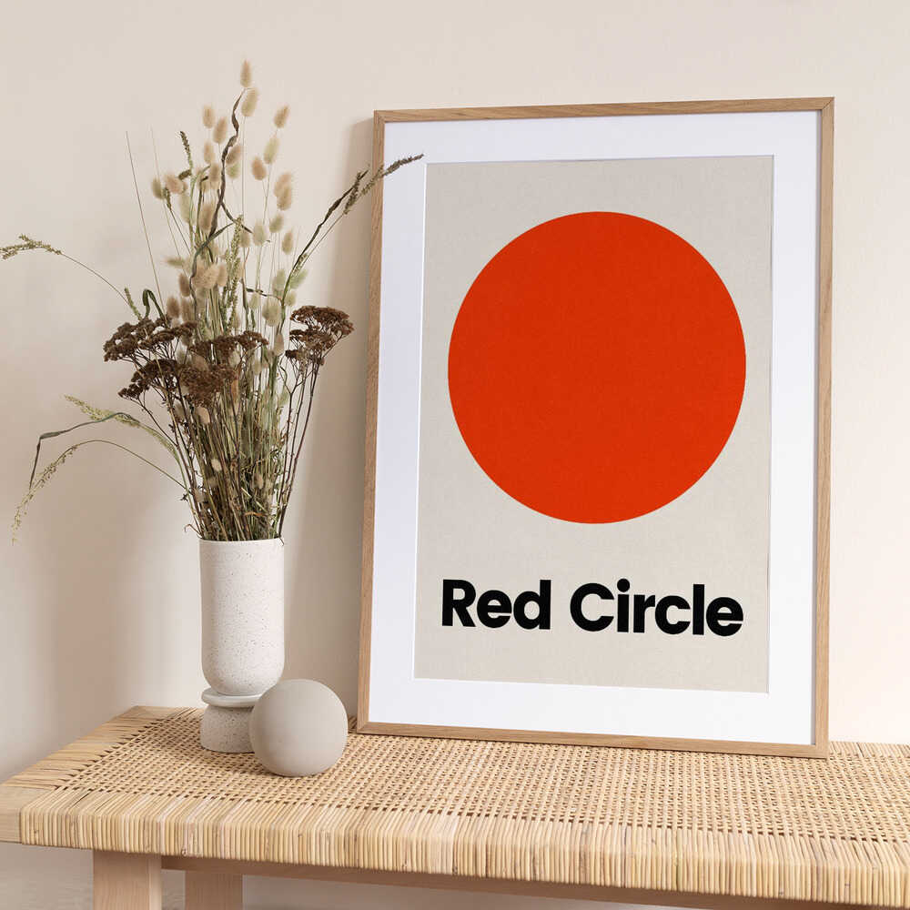 Bold Red Circle - Art Print by Rosi Feist