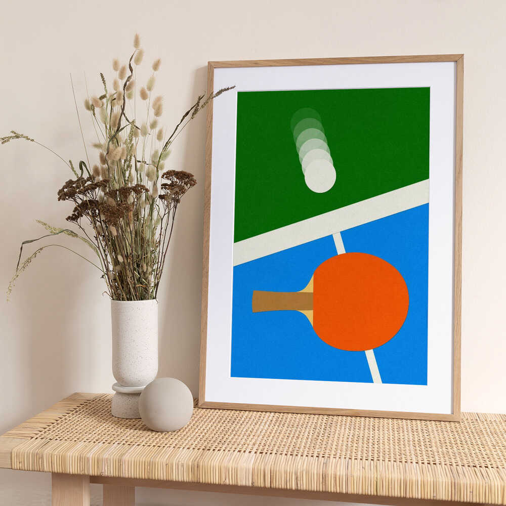 Table Tennis Action - Art Print by Rosi Feist
