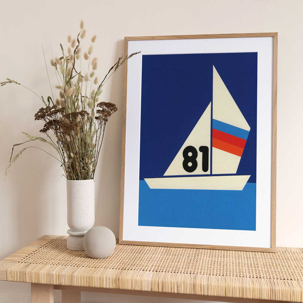 Blue Water Sailing 81 - Art Print by Rosi Feist