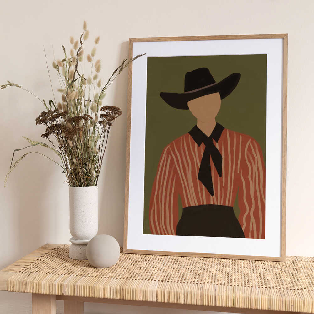 Modern Western Portrait - Art Print by The Art Concept