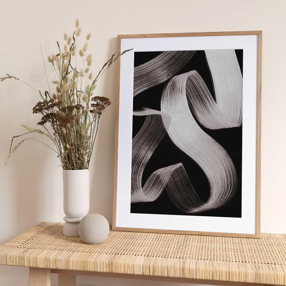 Abstract Flowing Ribbons - Art Print by Mareike Böhmer