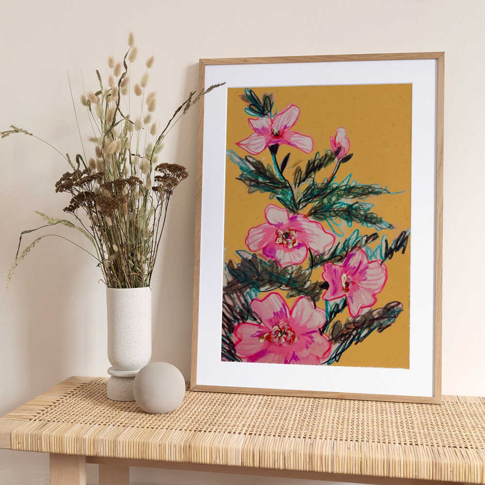 Vibrant Pink Blooms - Art Print by Alyssa Hamilton