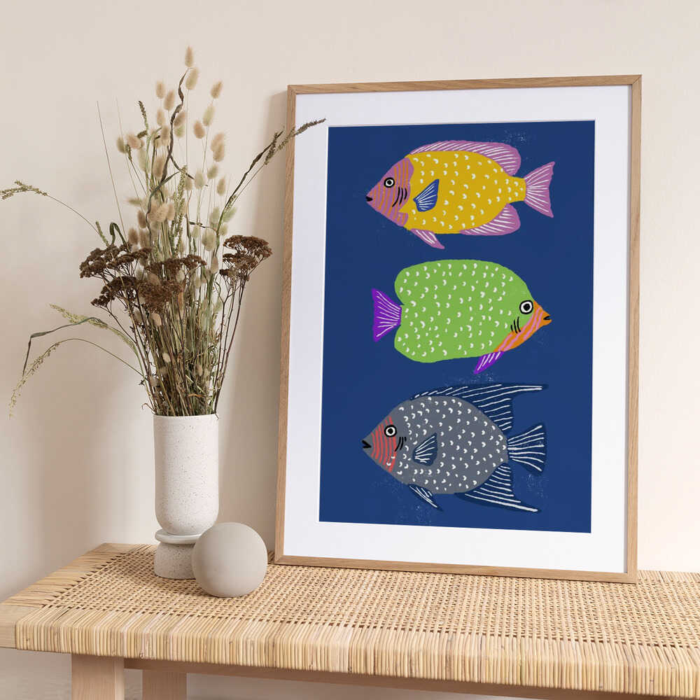 Colorful Ocean Fish - Art Print by Nicholas