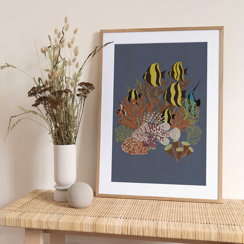 Tropical Fish and Coral - Art Print by Nicholas
