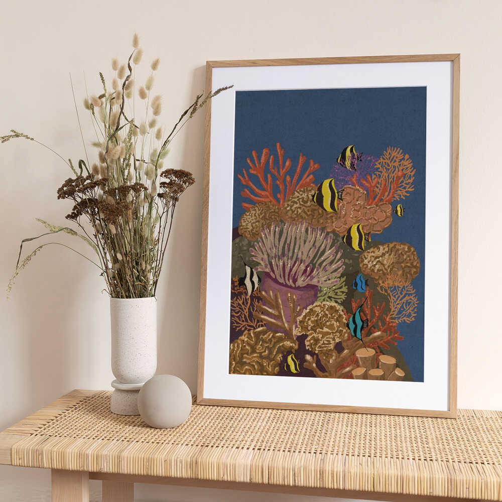 Vibrant Coral Reef - Art Print by Nicholas