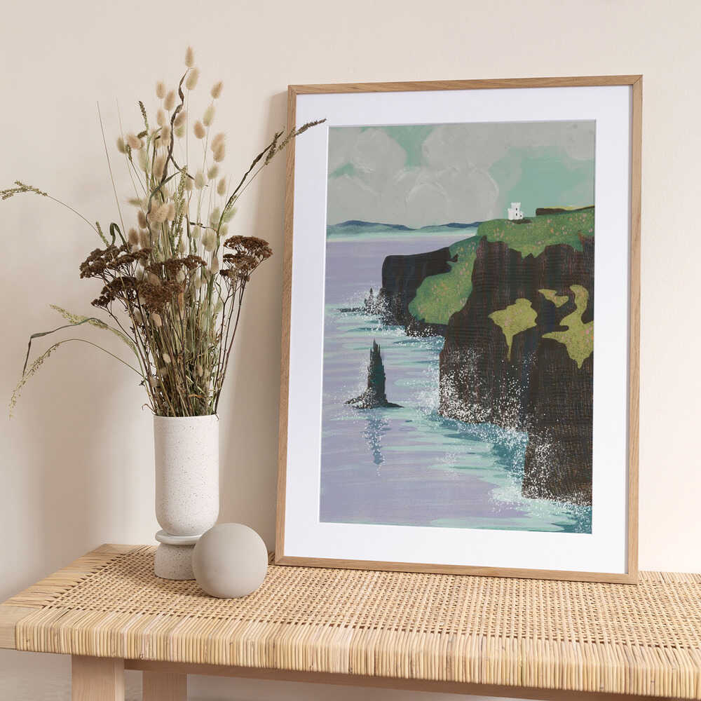 Irish Coastal Cliffs - Art Print by Charlotte Trudgett
