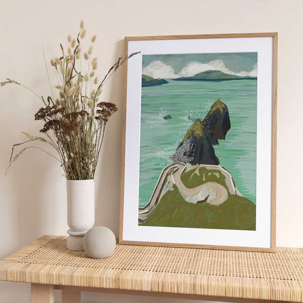 Winding Coastal Road - Art Print by Charlotte Trudgett