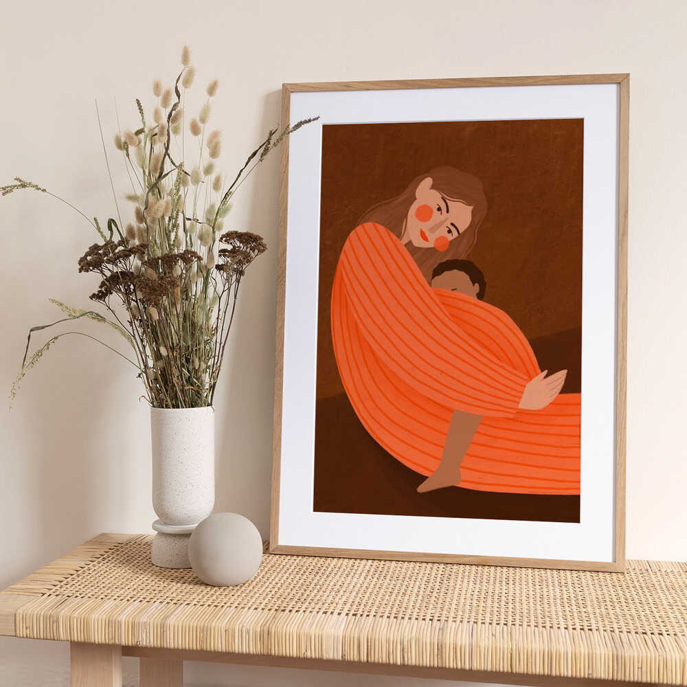 Loving Mother Child - Art Print by Bea Müller