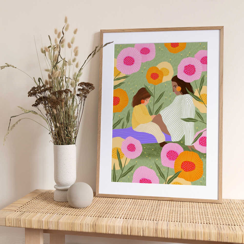 Gentle Day In Flowers - Art Print by Bea Müller