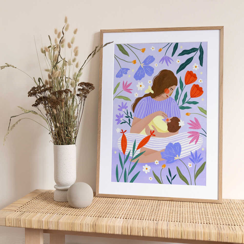 Blooming Motherhood - Art Print by Bea Müller