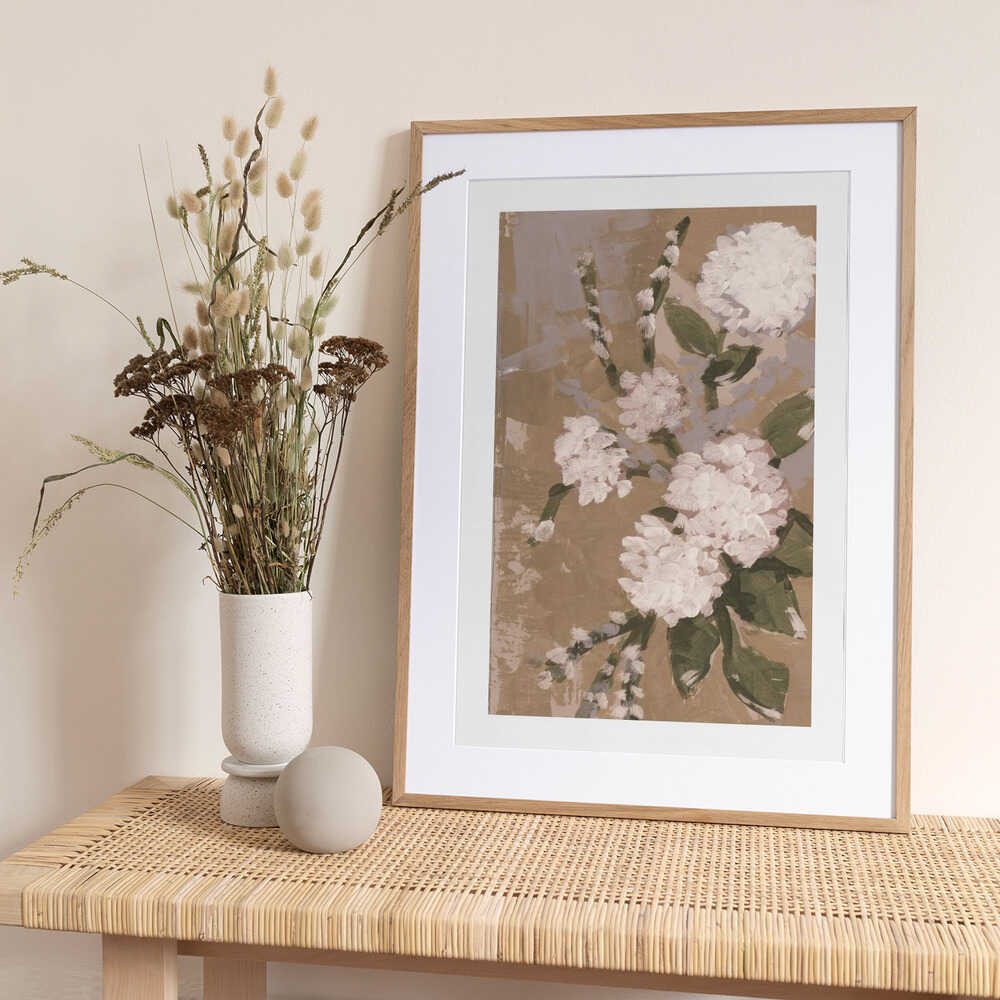 Soft Meadow Hydrangea Cluster - Art Print by cartissi