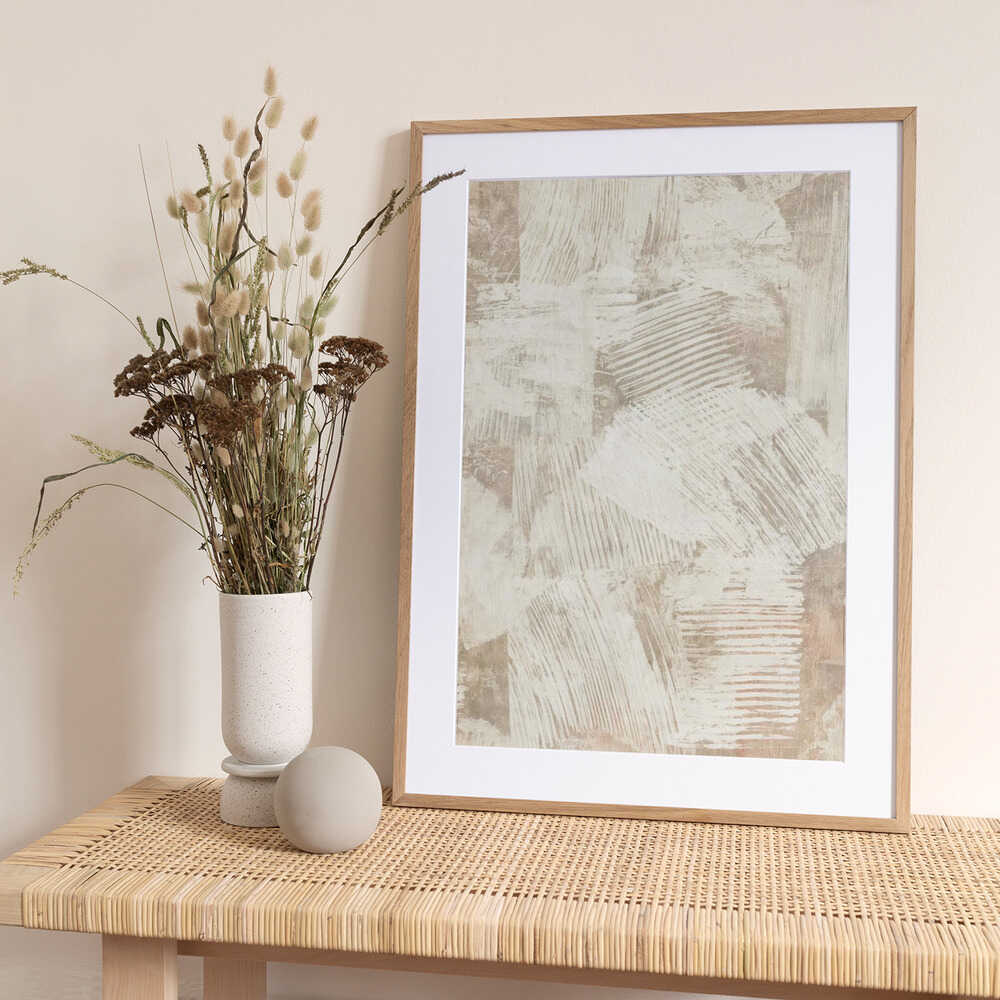 Neutral Abstract Strokes - Art Print by Melloi Art Prints