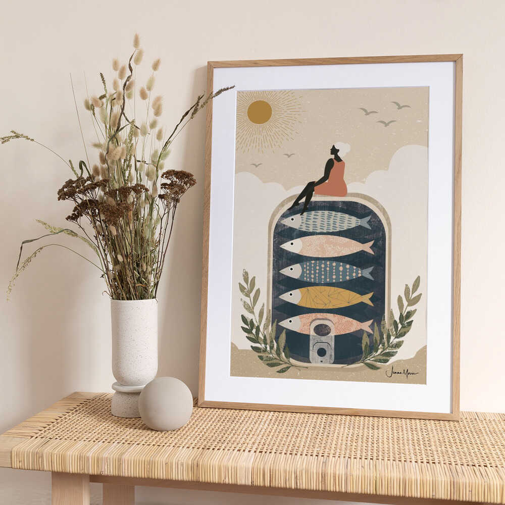 Coastal Sardine Serenity - Art Print by Jemma Morris