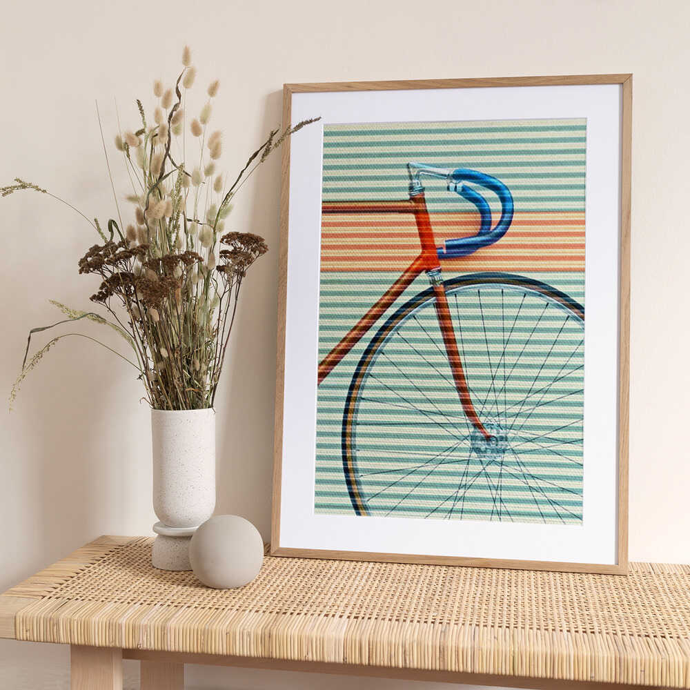 Retro Bike Stripes - Art Print by Fernando Vieira