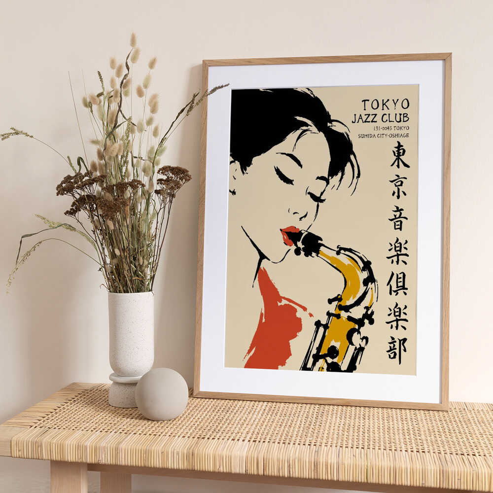 Tokyo Jazz Woman - Art Print by Patryk Krygowski