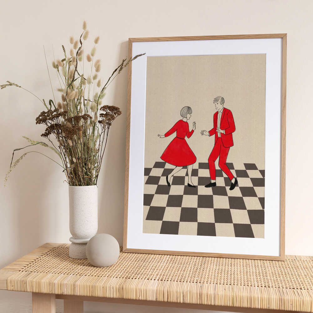Retro Dance Party - Art Print by Nicholas