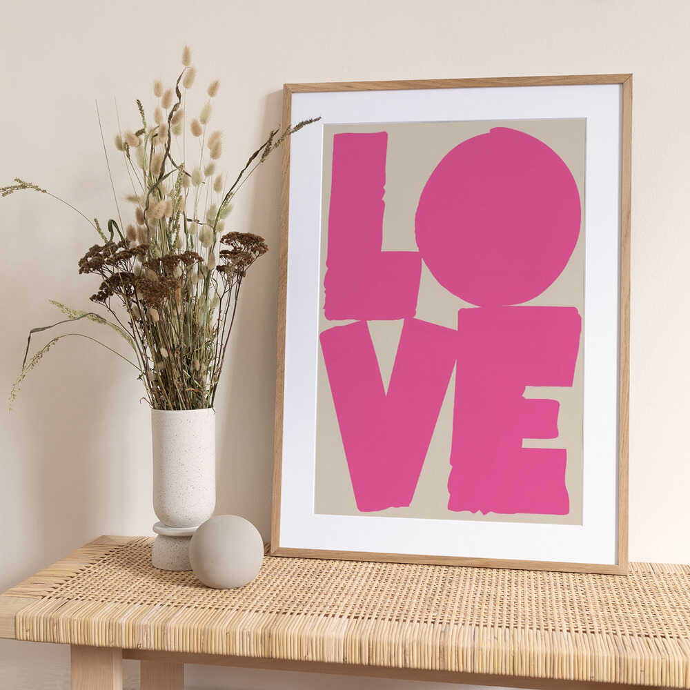 Bold Pink Love - Art Print by Melloi Art Prints