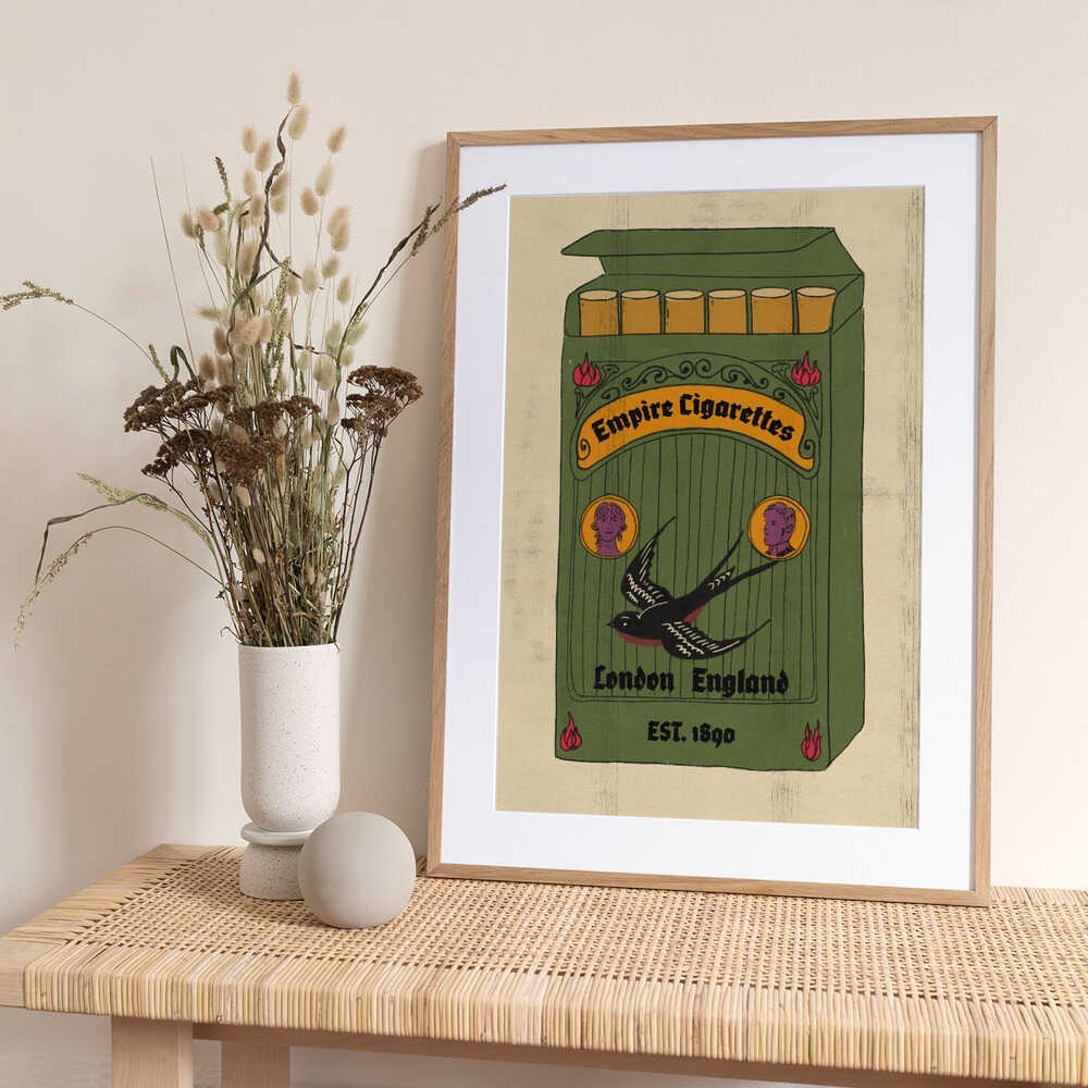 Vintage London Cigarettes - Art Print by Nicholas