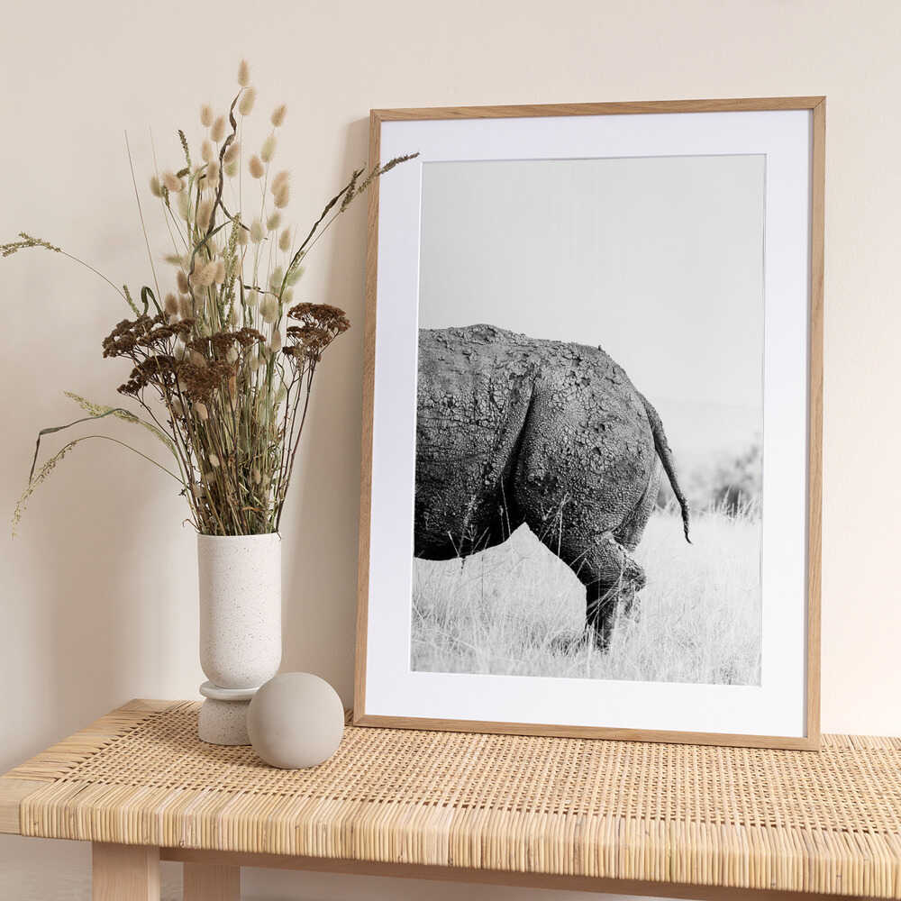 Textured Rhino Back - Art Print by Benjamin Saunders