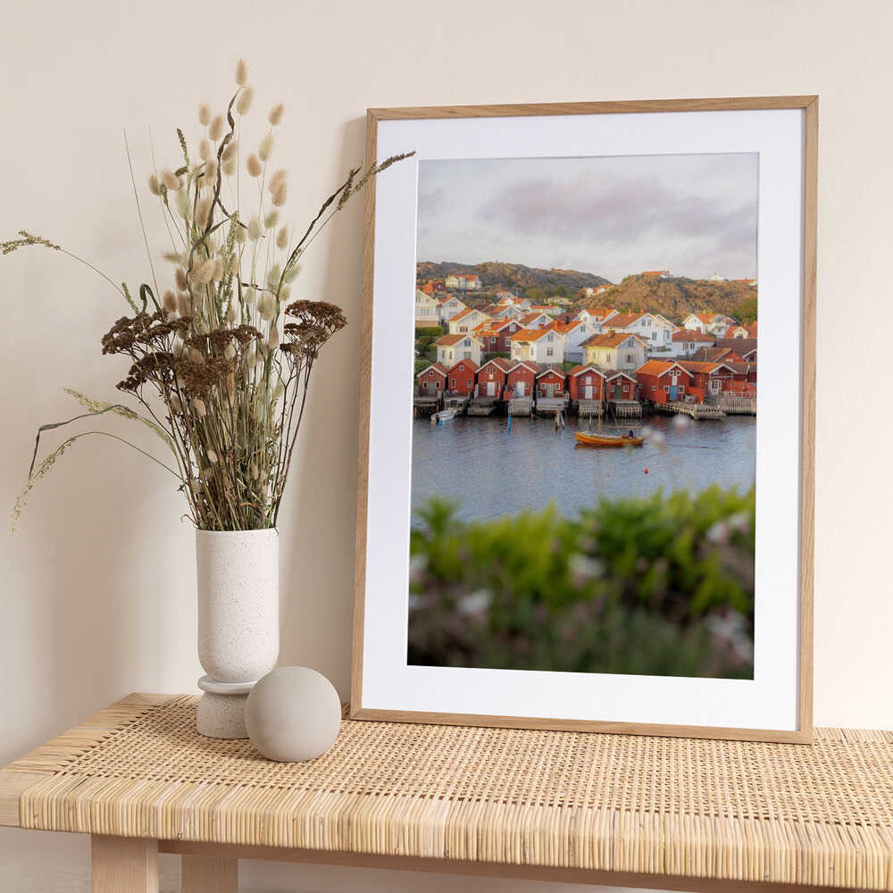 Nordic Coastal Village - Art Print by Julien Pröpper