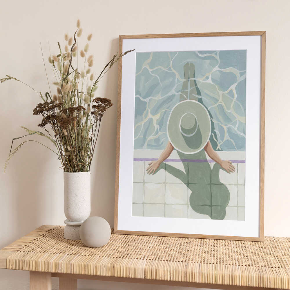 Summer Pool Day - Art Print by Andreas Magnusson