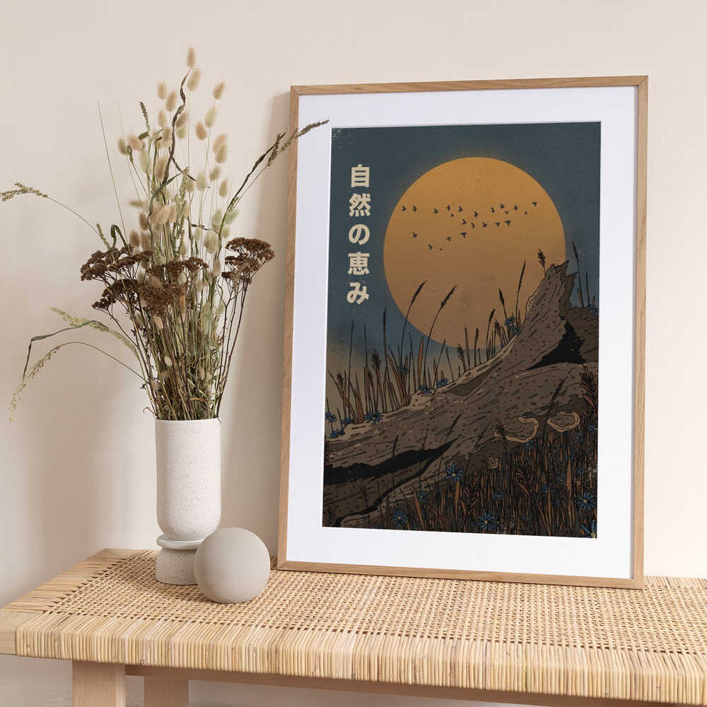 Serene Golden Hour Field - Art Print by Nicholas
