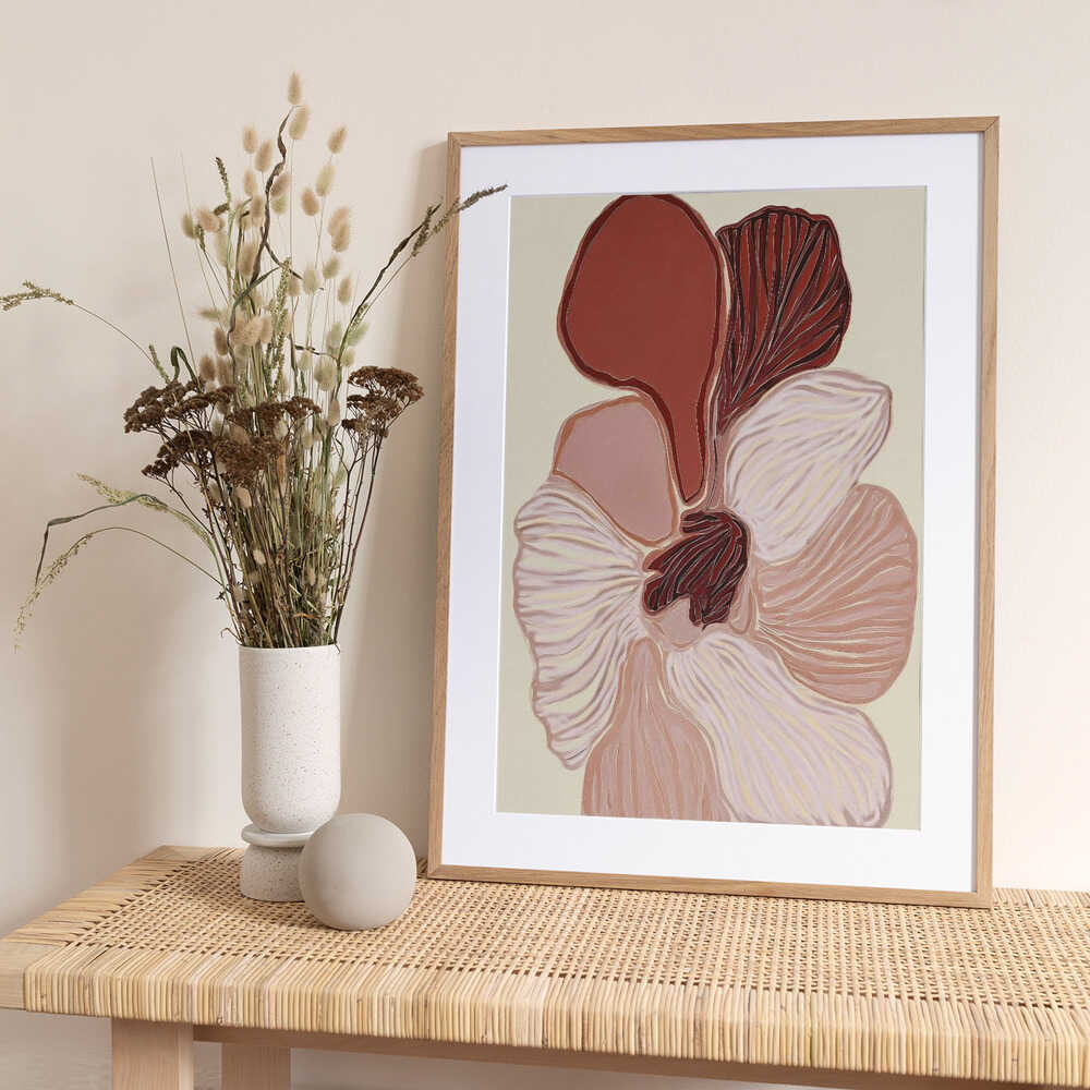 Organic Red Petals - Art Print by Alma