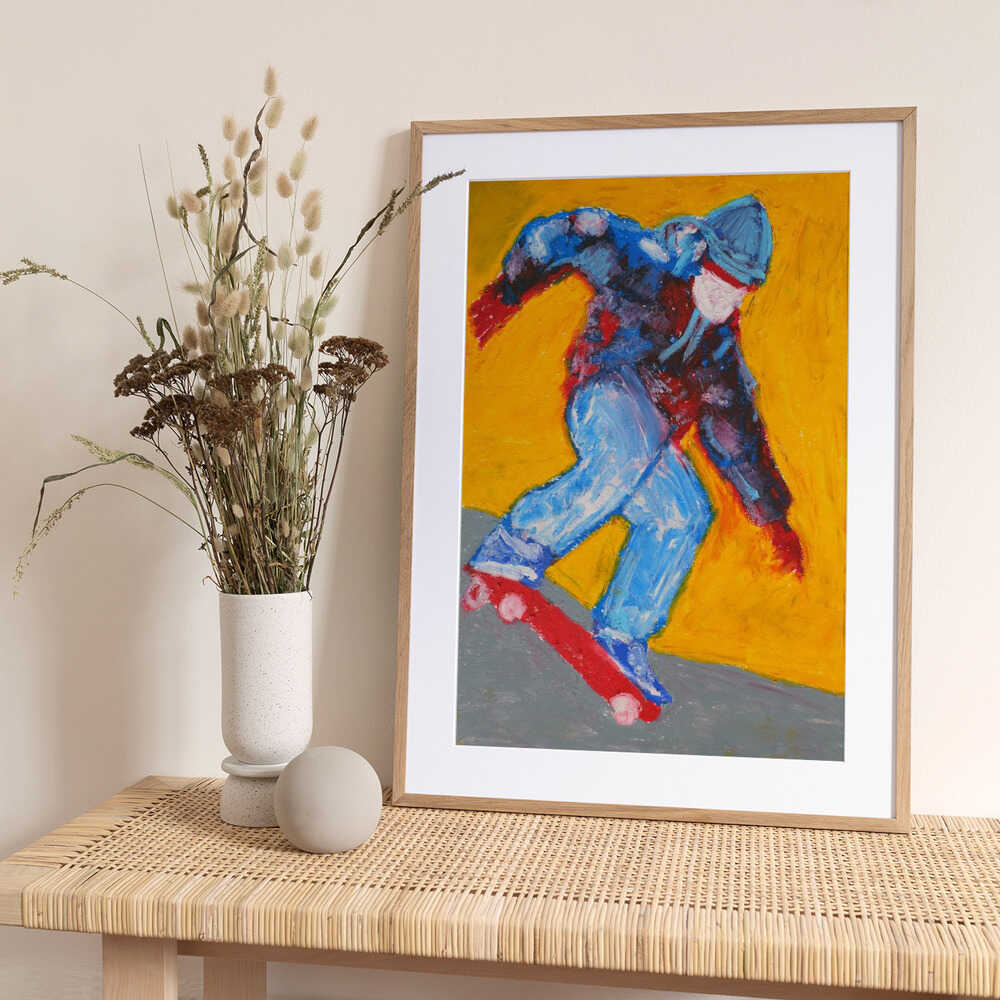 Dynamic Skater Action - Art Print by Justyna Jaszke