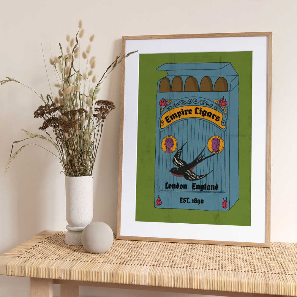 Vintage London Cigar Box - Art Print by Nicholas