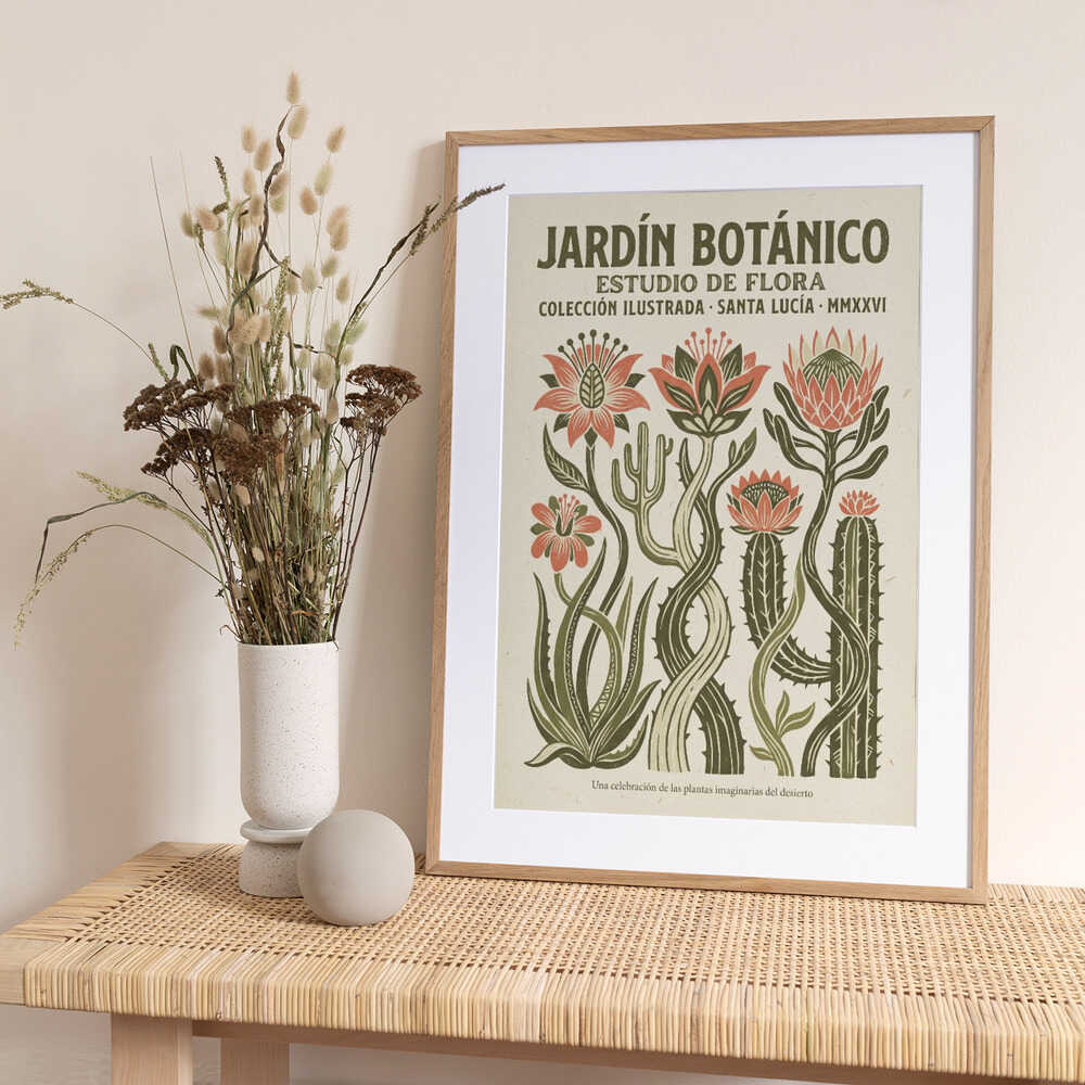 Botanical Desert Garden - Art Print by Andreas Magnusson