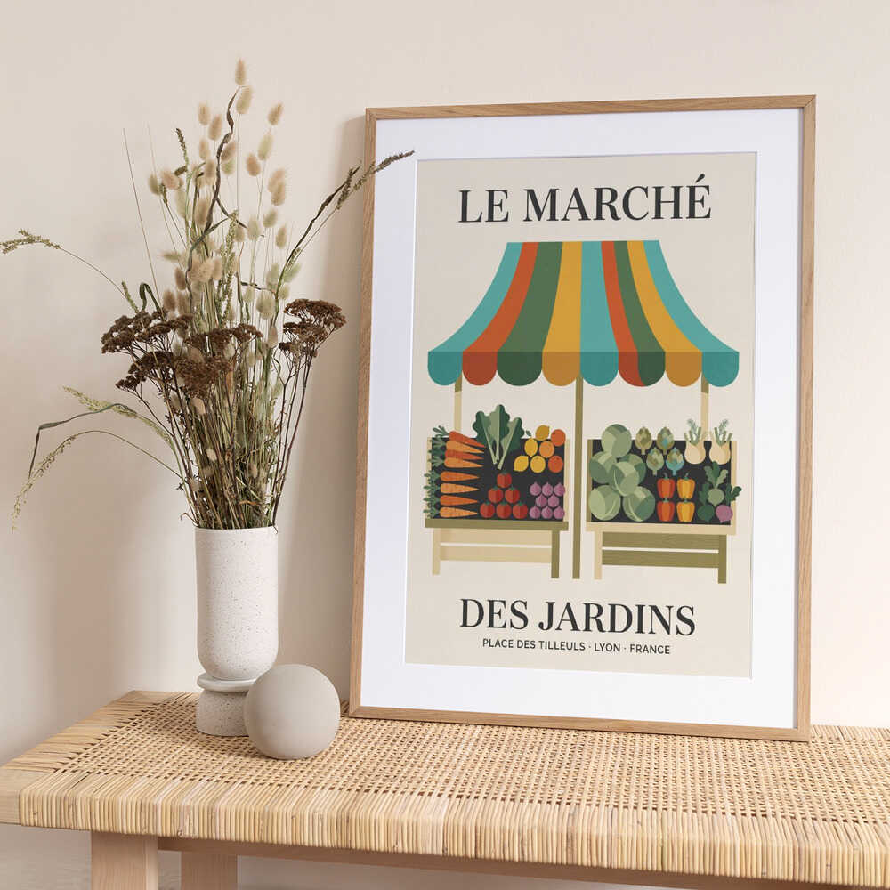 French Garden Market - Art Print by Andreas Magnusson