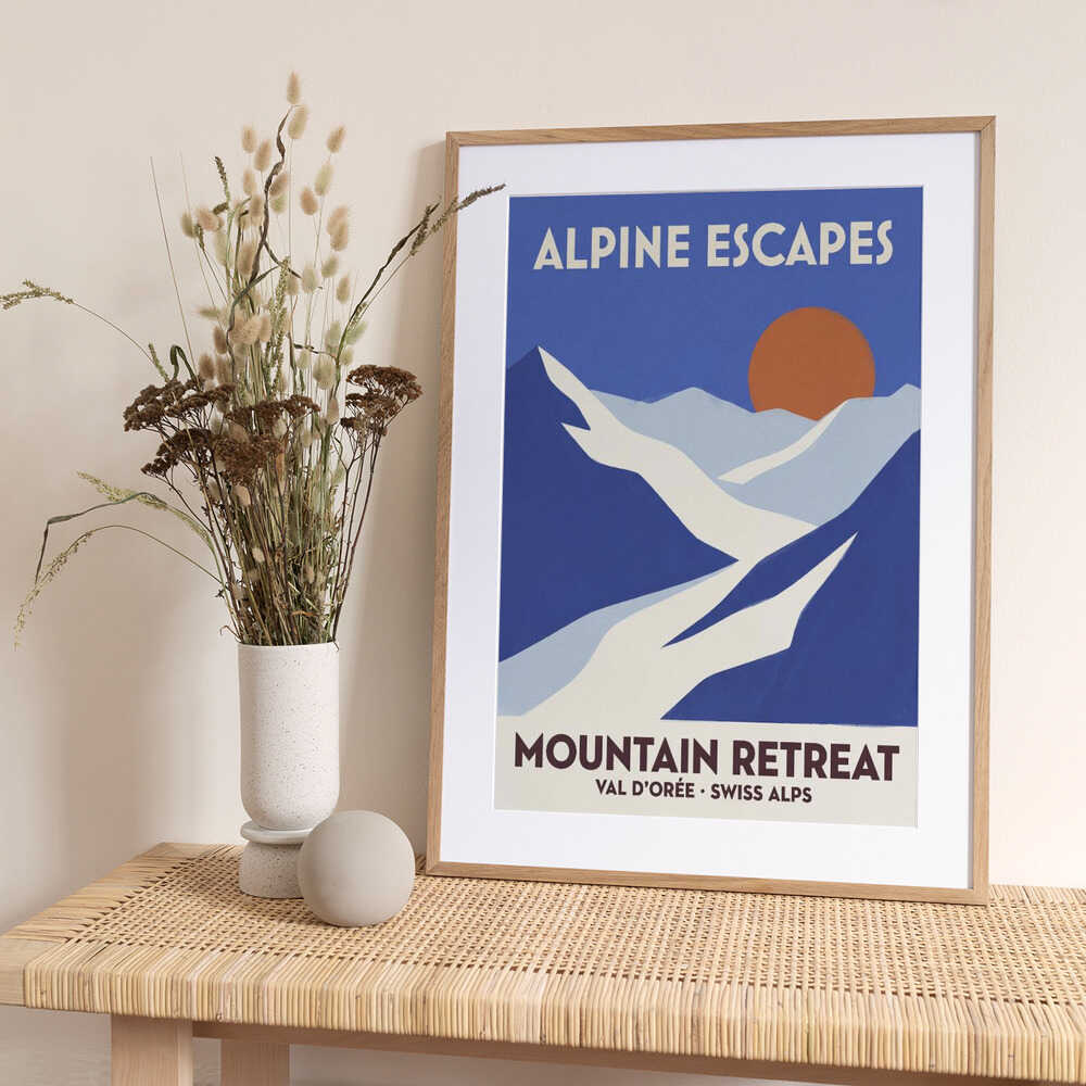 Alpine Mountain Retreat - Art Print by Andreas Magnusson