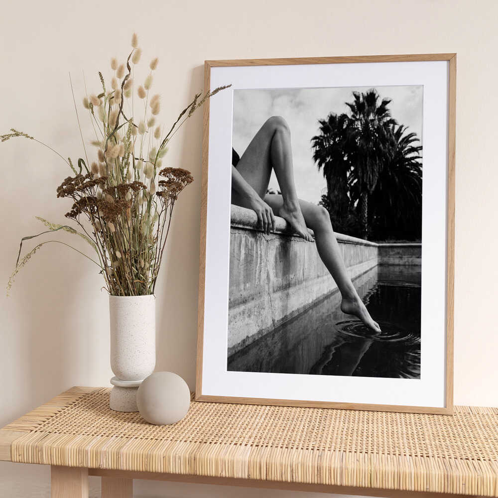 Feet Dipping Water - Art Print by Andreas Magnusson