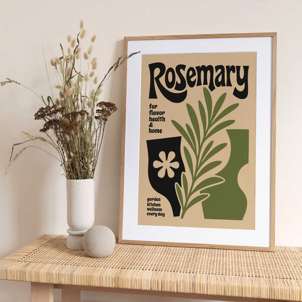 Rosemary Botanical Style - Art Print by Patryk Krygowski