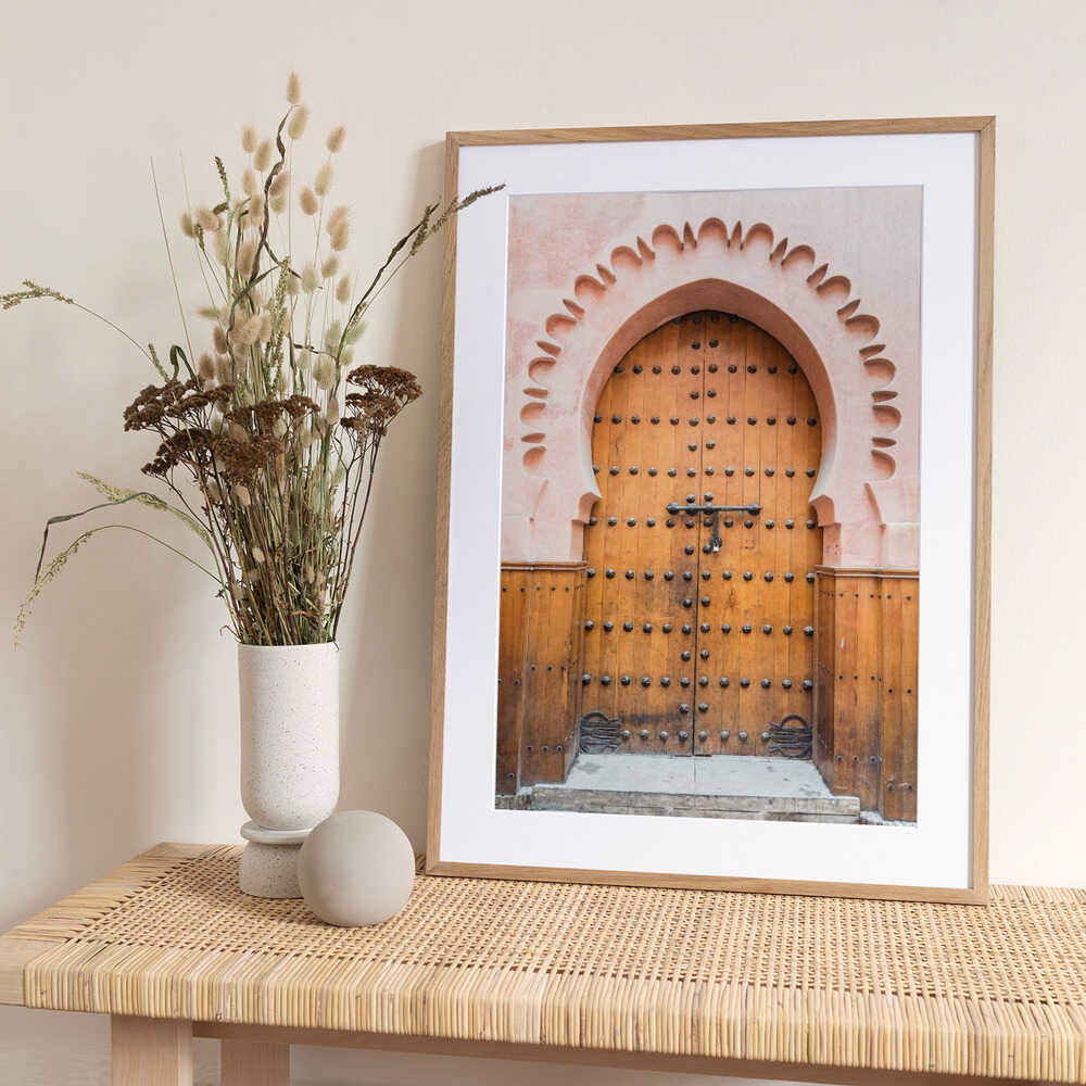 Moroccan Archway Door - Art Print by Photolovers