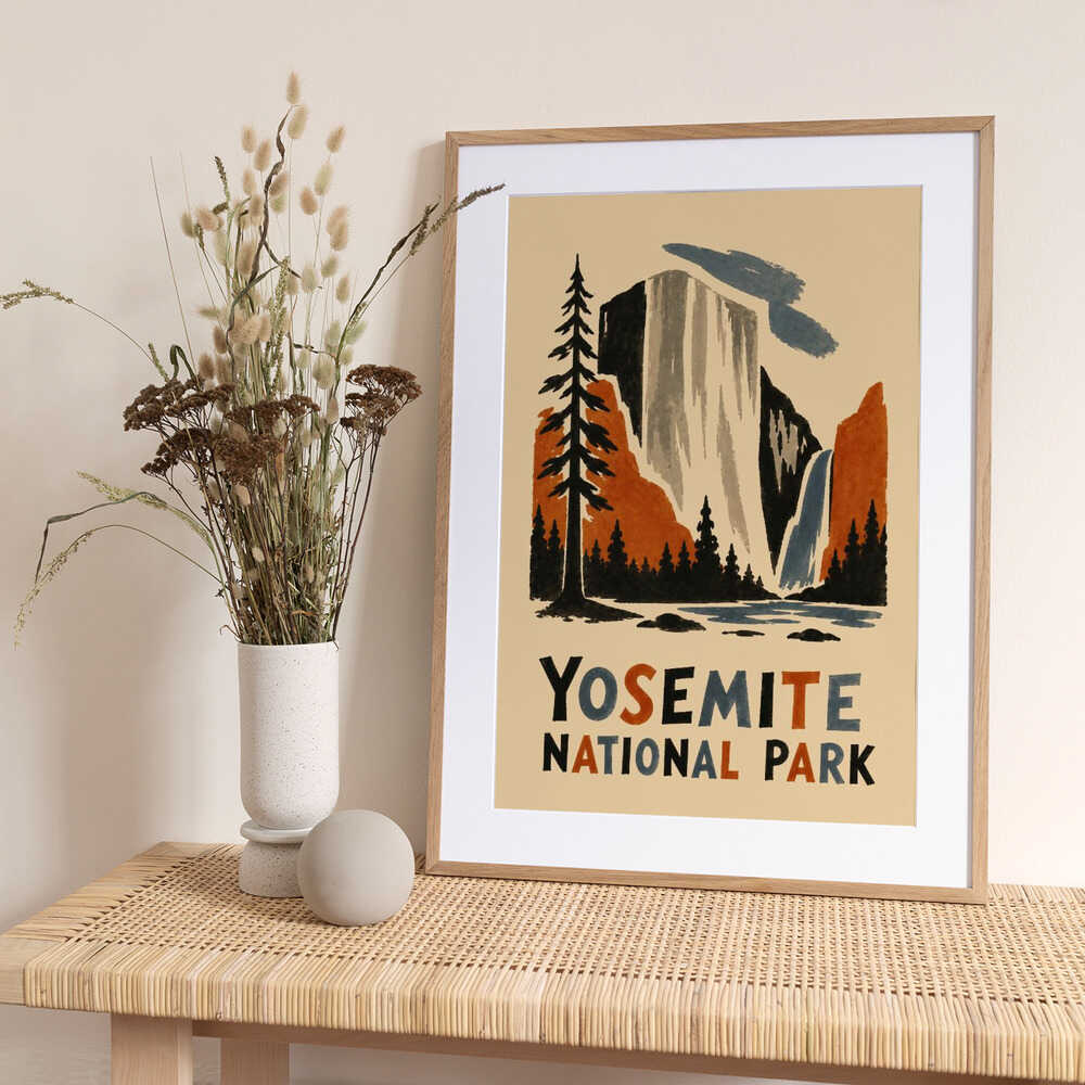 Yosemite Valley Falls - Art Print by Patryk Krygowski