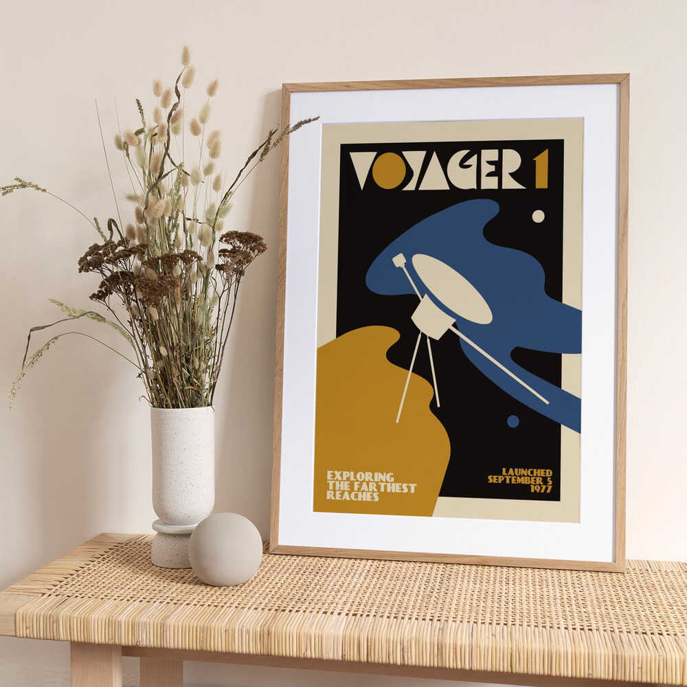 Retro Cosmic Exploration - Art Print by Patryk Krygowski