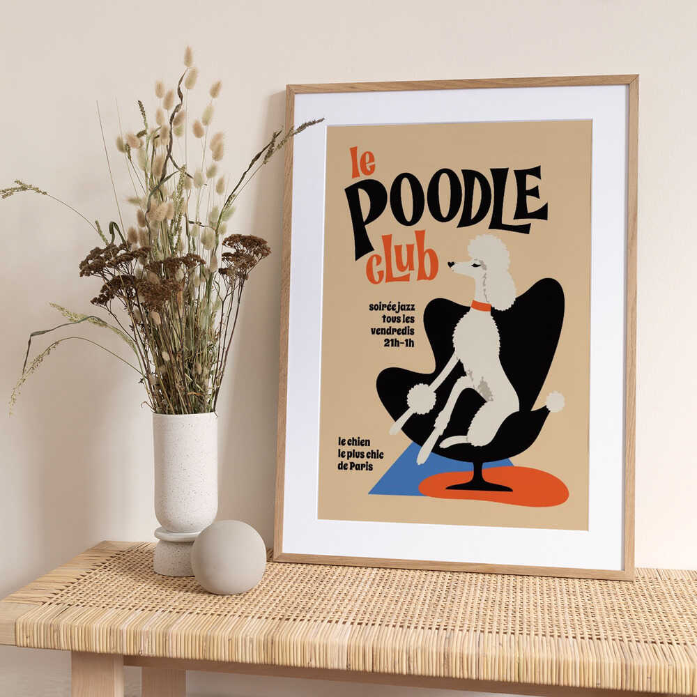 Chic Poodle Club - Art Print by Patryk Krygowski