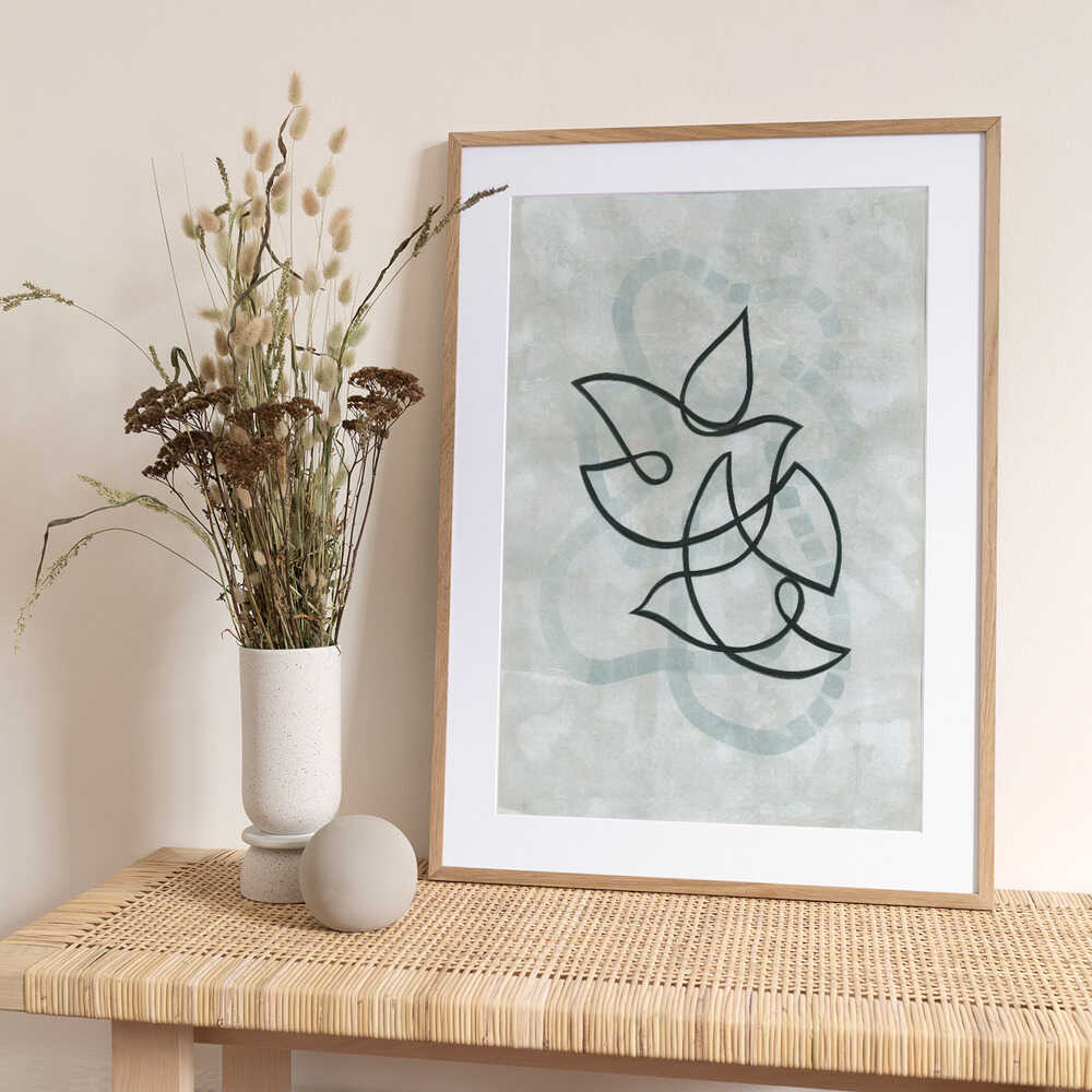 Harmonious Dove Lines - Art Print by Isabelle Brent