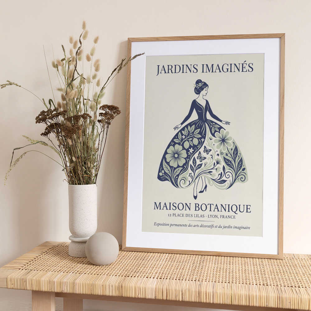 Elegant Botanical Woman - Art Print by Andreas Magnusson