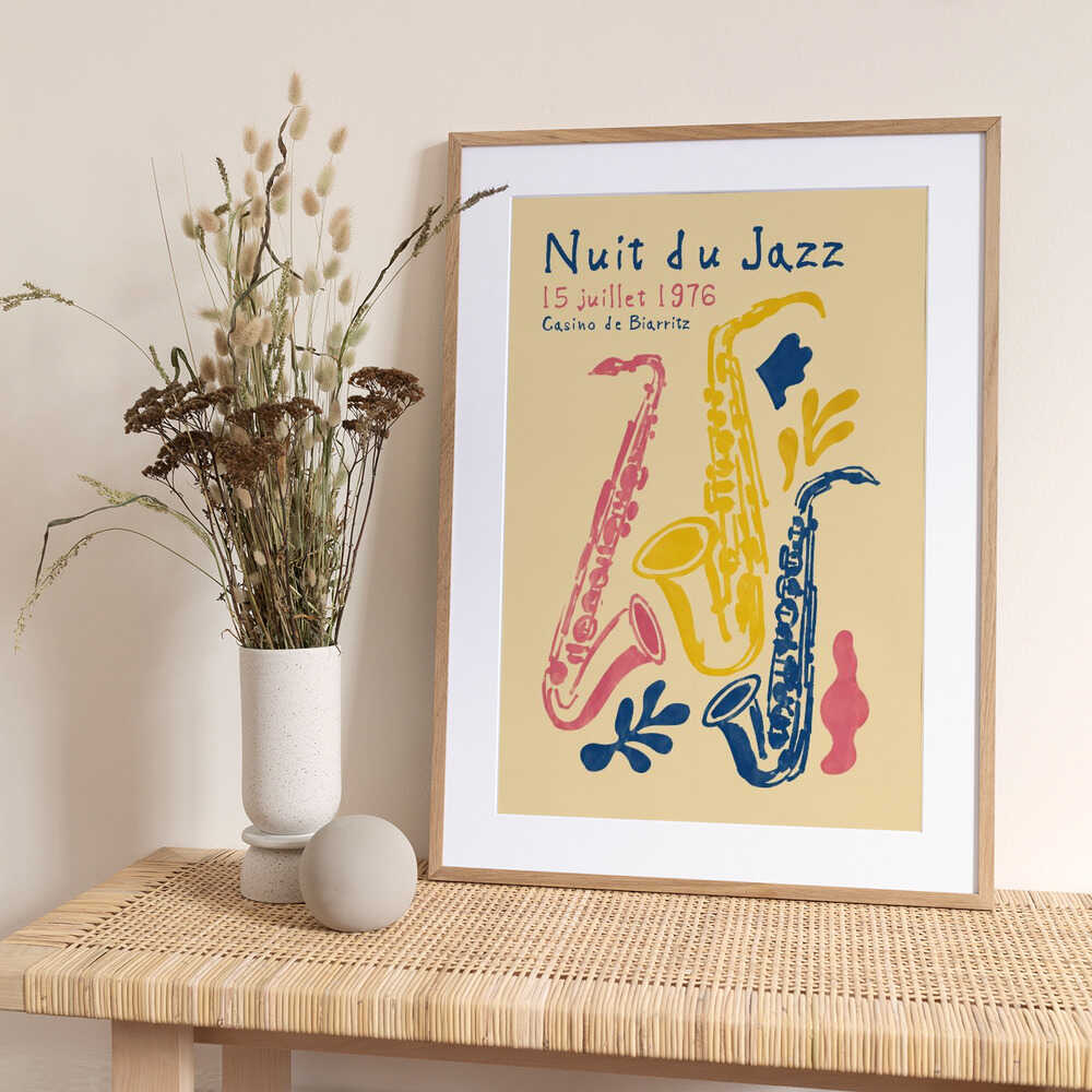 Jazz Nuit Saxophones - Art Print by Patryk Krygowski